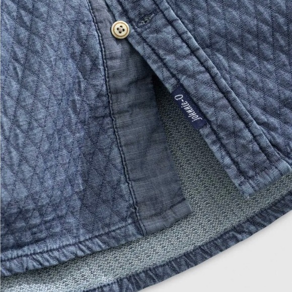NWT $198 Johnnie-O Haskell Indigo Dyed Shirt Jacket Shaket Indigo Sz XL - Picture 4 of 5